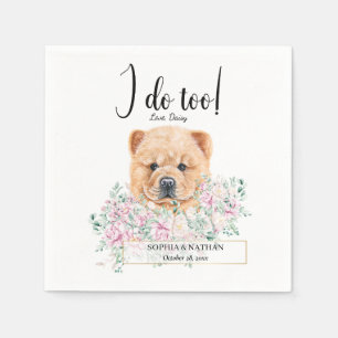 Chow Chow Dog Wedding Cocktail Napkins