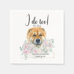 Chow Chow Dog Wedding Cocktail Napkins