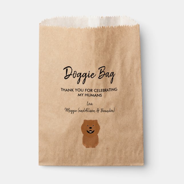 Chow Chow Doggie Bag for Wedding, Favour Bags (Front)