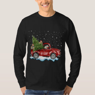 Chow Chow Dogs Ride Red Truck Christmas Funny Xmas T-Shirt