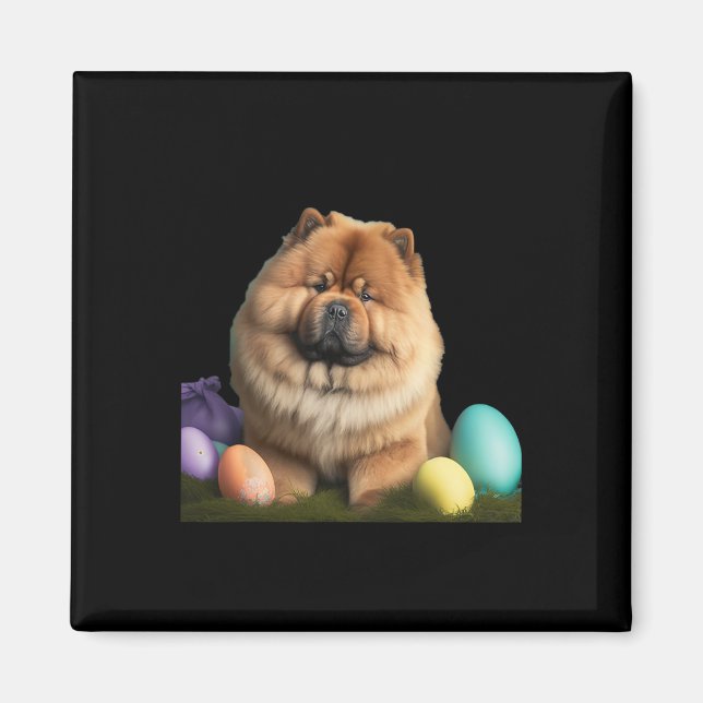 Chow Chow Easter Funny Dog Easter Day Costume  Magnet (Front)