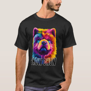 Chow Chow Face Colourful Dog Owner Lover Men Women T-Shirt