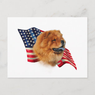 Chow Chow Flag Postcard