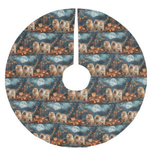 Chow Chow Halloween Spooky Brushed Polyester Tree Skirt