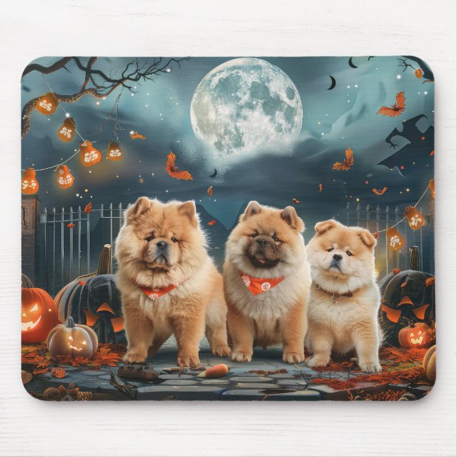 Chow Chow Halloween Spooky Mouse Pad (Front)