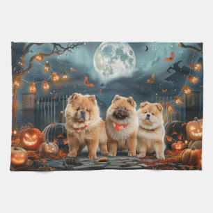 Chow Chow Halloween Spooky Tea Towel
