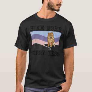 Chow Chow Hike More Worry Less Graphic Hiking T-Shirt