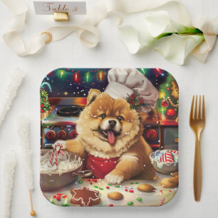 Chow Chow Holiday Baking: Festive Christmas Paper Plate