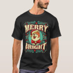 Chow Chow Merry Bright Christmas Santa Claus Dog  T-Shirt<br><div class="desc">Chow Chow Merry Bright Christmas Santa Claus Dog</div>