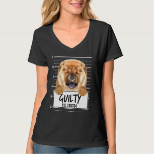 Chow Chow Mugshot Guilty Dog T-Shirt