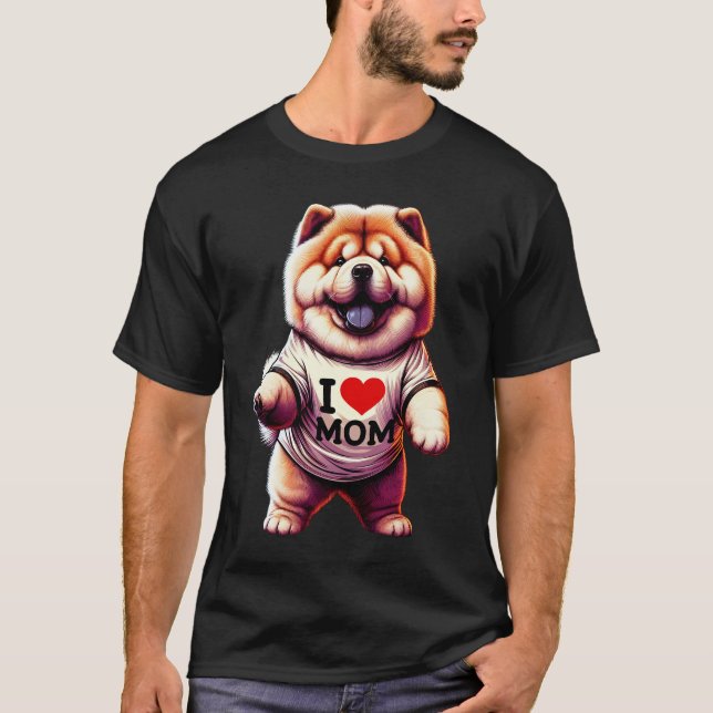Chow Chow Mum I Love Mum Chow Chow Lover T-Shirt (Front)