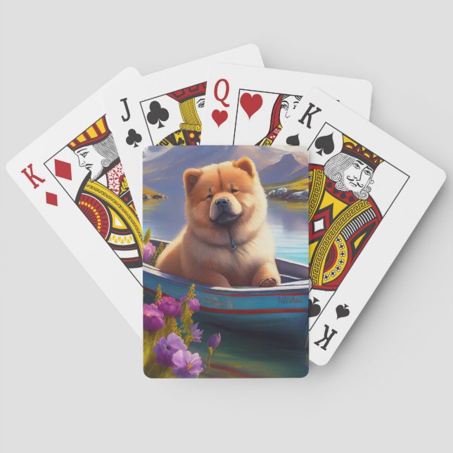 Chow Chow on a Paddle: A Scenic Adventure Playing Cards (Back)