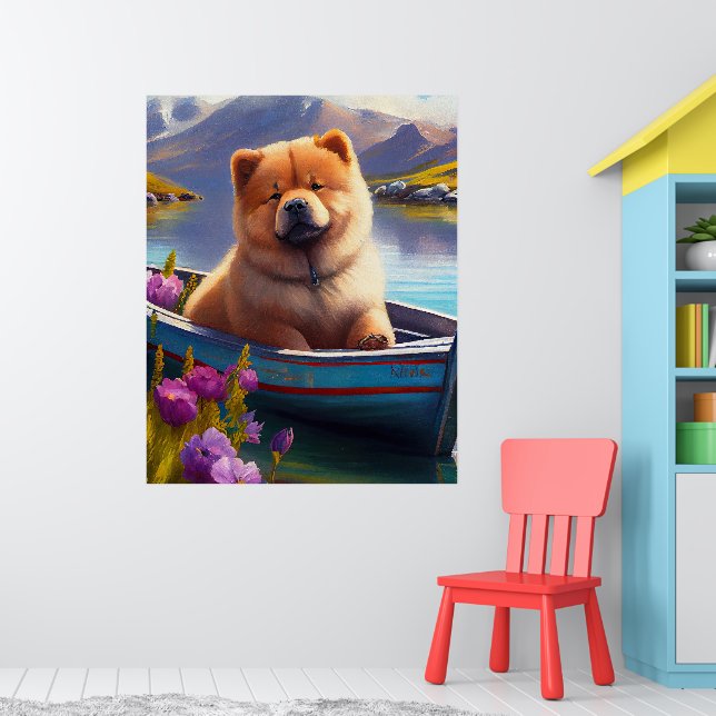 Chow Chow on a Paddle: A Scenic Adventure Poster (Nursery 1)