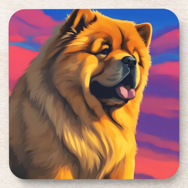 Chow Chow Painting Coaster (Front)