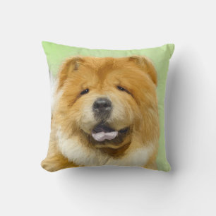 Chow Chow Painting - Cute Original Dog Art Cushion