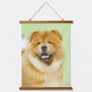 Chow Chow Painting - Cute Original Dog Art Hanging Tapestry