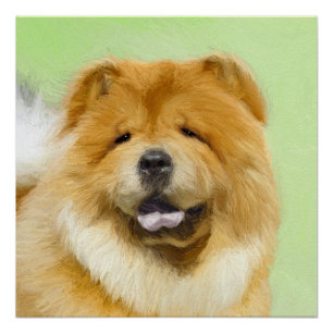 Chow Chow Painting - Cute Original Dog Art Poster