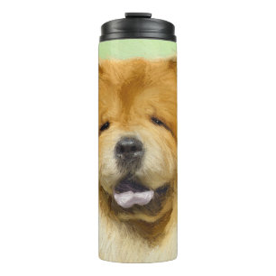Chow Chow Painting - Cute Original Dog Art Thermal Tumbler