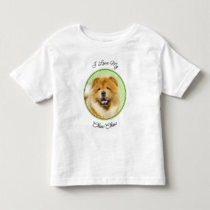 Chow Chow Painting - Cute Original Dog Art Toddler T-Shirt