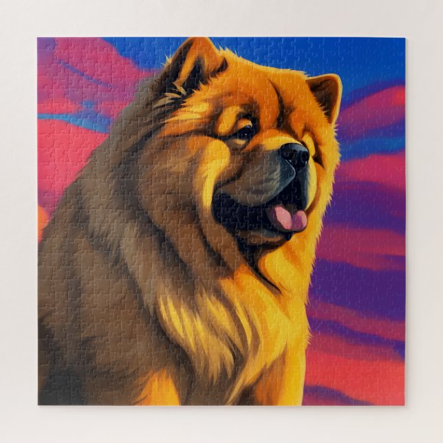 Chow Chow Painting Jigsaw Puzzle (Vertical)
