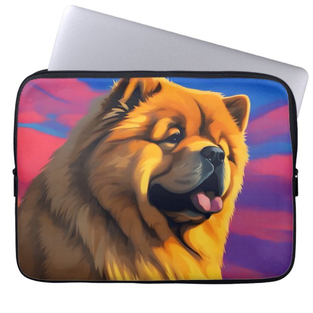 Chow Chow Painting Laptop Sleeve (Front)