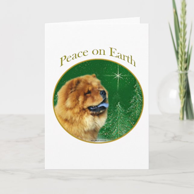Chow Chow Peace Holiday Card (Front)