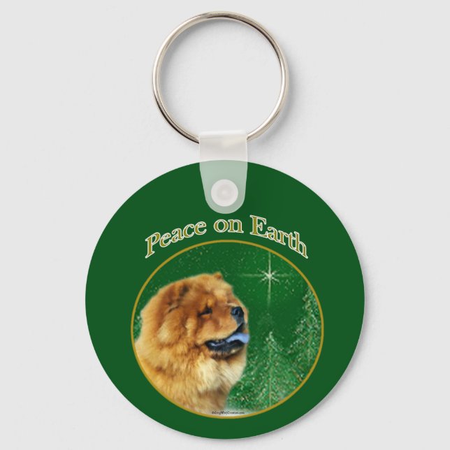 Chow Chow Peace Key Ring (Front)
