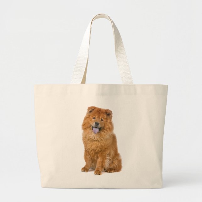 Chow Chow Puppy Dog Love Canvas  Totebag Large Tote Bag (Front)