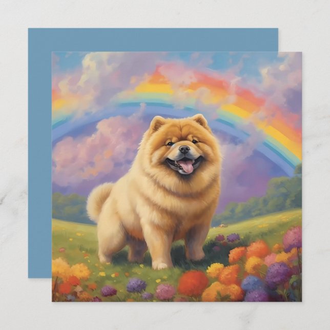 Chow Chow Rainbow Bridge Memorial Custom Dog Name (Front/Back)