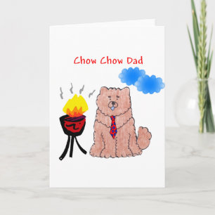 Chow Chow Red Dad Card