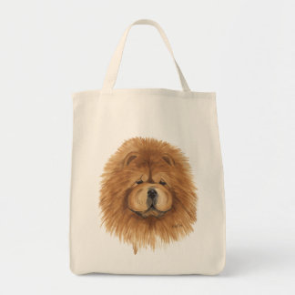 Chow chow red tote bag
