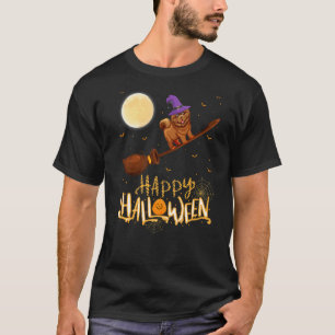 Chow Chow Ride Witch Shotgun Chow Chow Dog Hallowe T-Shirt