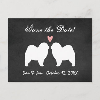 Chow Chow (Rough) Wedding Save the Date Announcement Postcard