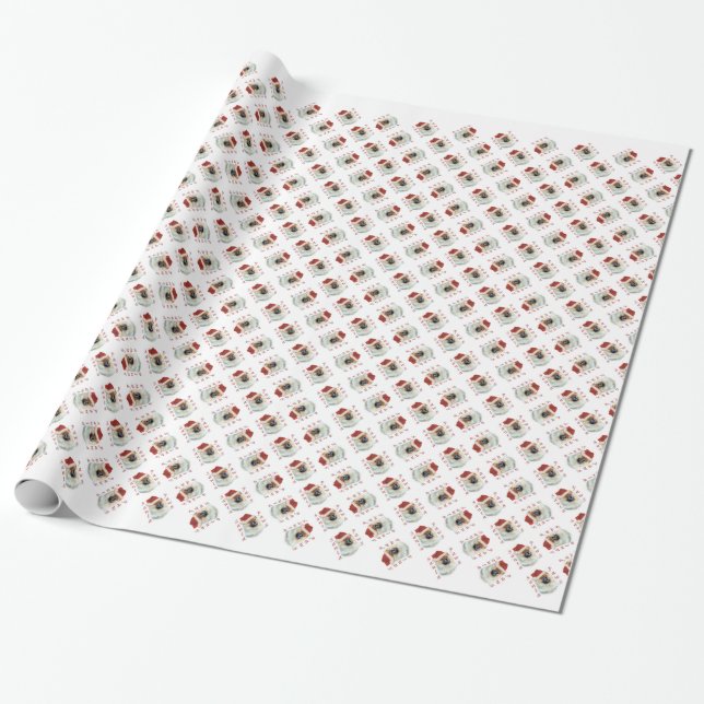 Chow Chow Santa Paws Wrapping Paper (Unrolled)