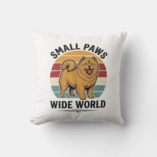 Chow Chow Shirt Small Paws Wide World Vintage Dog Cushion