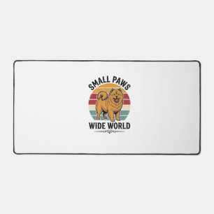 Chow Chow Shirt Small Paws Wide World Vintage Dog  Desk Mat