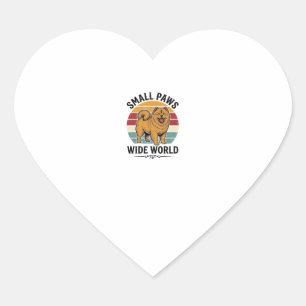 Chow Chow Shirt Small Paws Wide World Vintage Dog Heart Sticker