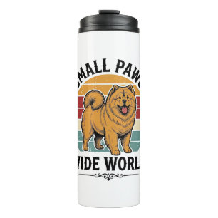 Chow Chow Shirt Small Paws Wide World Vintage Dog Thermal Tumbler