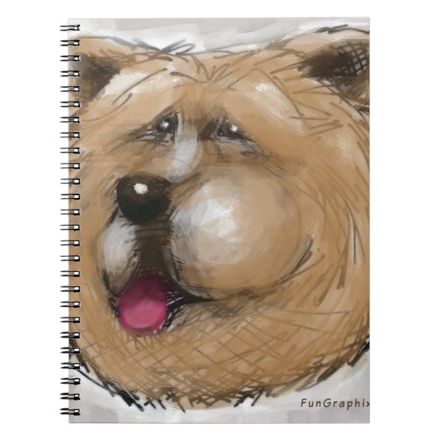 Chow Chow Spiral Notebook (Front)
