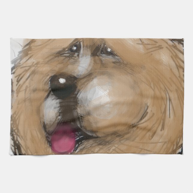 Chow Chow Tea Towel (Horizontal)