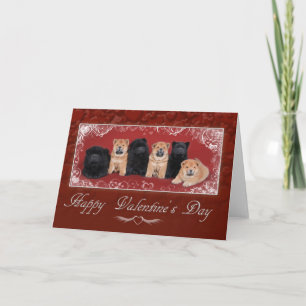 Chow chow valentine holiday card