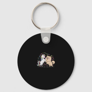 Chow Chow With A Unicorn Chow Chows Dog Tank Top Key Ring