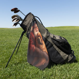 Chow Chow With Santa Claus Festive Christmas  Golf Towel