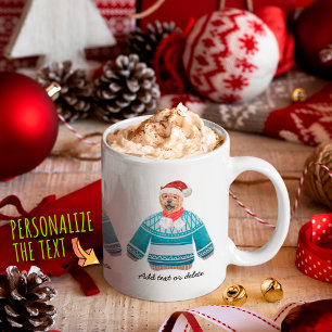 Chow Chow Xmas Wearing Ugly Sweater Xmas Dog Lover Coffee Mug