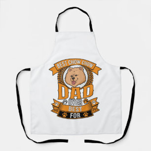 Chow Dad Dog Ever Wreath Paw Prints Apron