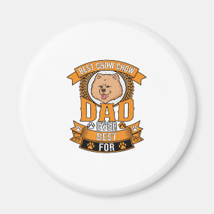 Chow Dad Dog Ever Wreath Paw Prints Magnet