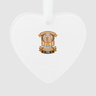 Chow Dad Dog Ever Wreath Paw Prints Ornament