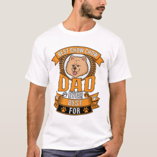 Chow Dad Dog Ever Wreath Paw Prints T-Shirt