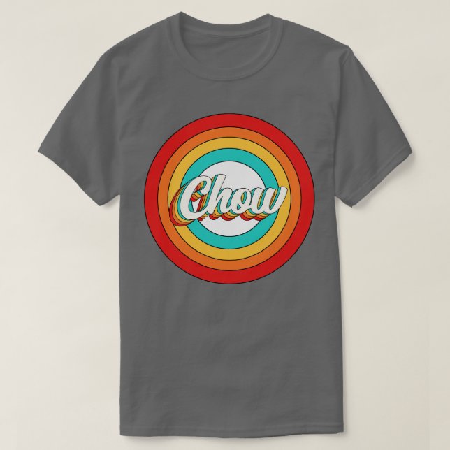 Chow Name Shirt Vintage Chow Circle (Design Front)