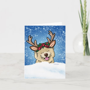 Chow Reindeer  Holiday Card
